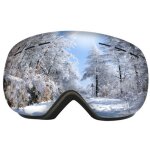 Lunette de ski snowboard anti - uv anti - buée avec double lentille amovible pour hommes femmes, argent ... Lunette de ski snowboard anti - uv anti - buée avec double lentille amovible pour hommes femmes, argent ...