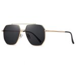 Lunettes de soleil aviateur rtro pour hommes, monture mtallique de haute qualit, vision nocturne, ...