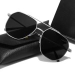 Lunettes de soleil aviateur rétro pour hommes, monture métallique de haute qualité, vision nocturne, ... Lunettes de soleil aviateur rétro pour hommes, monture métallique de haute qualité, vision nocturne, ...