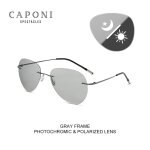 Lunettes de soleil d'aviation sans bords pour hommes, dcoloration, conduite, pche, polarises, lgres, ...