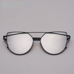 Lunettes de soleil ¿il de chat pour hommes et femmes, r�fl�chissantes en m�tal, pour sport, camping, ...