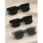 Lunettes de soleil a monture carre pour hommes et femmes, lunettes de soleil a la mode pour les vacances, ...