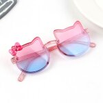 Lunettes de soleil a noeud papillon pour enfants, lunettes de p�che brillantes pour filles et gar�ons, ...