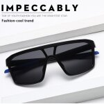 Lunettes de soleil photochromiques carr�es pour hommes, verres solaires d�grad�s uv400, equipement de ...