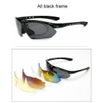 Lunettes de soleil polaris�es a 5 lentilles, protection uv, verres rempla�ables, pour sport de plein ...