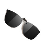 Lunettes de soleil polaris�es a clipser - pour la conduite et l'ext�rieur noir + gris