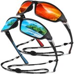 Lunettes de soleil polarises pour homme femme, sportives lunettes de conduite pche vlo anti - uv lunettes ...