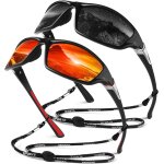 Lunettes de soleil polarises pour homme femme, sportives lunettes de conduite pche vlo anti - uv lunettes ...