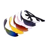 Lunettes de soleil protection + 4pcs verre rechange pour sport moto vélo ski Lunettes de soleil protection + 4pcs verre rechange pour sport moto vélo ski