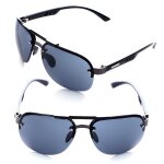 Lunettes de soleil rectangulaires pour hommes et femmes, petites lunettes de soleil d'�t� uv400, sans ...
