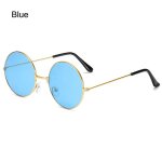 Lunettes de soleil rondes pour femmes et hommes, monture en mtal, nuances de pche, lunettes hip hop, ...