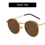 Lunettes de soleil rondes pour femmes et hommes, monture en métal, nuances de pêche, lunettes hip hop, ... Lunettes de soleil rondes pour femmes et hommes, monture en métal, nuances de pêche, lunettes hip hop, ...