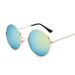 Lunettes de soleil rondes vintage pour le camping, en m�tal noir, pour femmes, cyclisme, pour hommes
