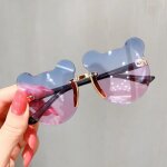 Lunettes de soleil sans bords pour bébés, rétro, mignonnes, en forme d'ours, pour enfants, equitation ... Lunettes de soleil sans bords pour bébés, rétro, mignonnes, en forme d'ours, pour enfants, equitation ...