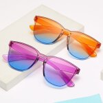 Lunettes de soleil sans bords uv400 pour femmes, nouvelle collection de lunettes de soleil de marque ...