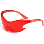 Lunettes de soleil sans monture y2k femmes hommes, lunettes de soleil futuristes sport lunettes cyclisme ...