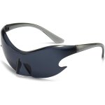 Lunettes de soleil sans monture y2k femmes hommes, lunettes de soleil futuristes sport lunettes cyclisme ...