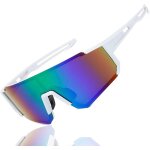 Lunettes de soleil de sport pour homme et femme, polarises uv400, coupe - vent, lunettes de sport pour ...