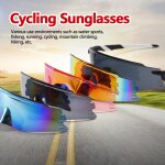 Lunettes de soleil uv400 pour cyclisme en plein air, sans bords, v�lo de route, montagne, sport, pour ...
