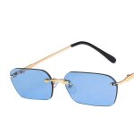 Lunettes de soleil de voyage pour l'alpinisme, pour hommes et femmes, verres rectangulaires sans bords, ...