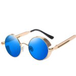 Lunettes de sport en mtal steampunk pour hommes et femmes, rondes, a la mode, pour la conduite, le vtt, ...