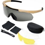 Lunettes tactiques d'extérieur avec 3 verres interchangeables, lunettes de tir haute résistance aux chocs, ... Lunettes tactiques d'extérieur avec 3 verres interchangeables, lunettes de tir haute résistance aux chocs, ...