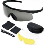 Lunettes tactiques d'extérieur avec 3 verres interchangeables, lunettes de tir haute résistance aux chocs, ... Lunettes tactiques d'extérieur avec 3 verres interchangeables, lunettes de tir haute résistance aux chocs, ...