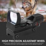 Lunette de vise hd etanche, antichoc, viseur rglable a l'intrieur, point rouge, film argent, vue ...
