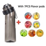 Lusqi bouteille d'eau aromatise a l'air avec 7 dosettes de saveurs, paille de mode sportive, tasse en ...