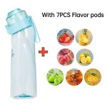 Lusqi bouteille d'eau aromatise a l'air avec 7 dosettes de saveurs, paille de mode sportive, tasse en ...