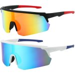 Maas - lot de 2 lunettes de sport rapides pour femme, lunettes de vlo, lunettes rapides pour homme, ...