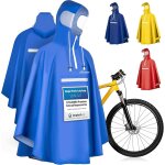 Maas - vêtement de pluie a capuche pour cycliste de qualité supérieure avec fenêtre de vue, poncho de ... Maas - vêtement de pluie a capuche pour cycliste de qualité supérieure avec fenêtre de vue, poncho de ...