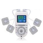 Machine tens avec 4 electrodes pour le soulagement de la douleur, massage par impulsions, stimulation ...