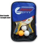 Madkanao 2pcs tennis de table professionnel raquette de ping - pong raquette batte + 3pcs sac de balle ...