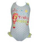 Maillot de bain 1 pice bleu charlotte aux fraises