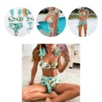 Maillot de bain 2 pièces, ensemble populaire, push - up, a volants, imprimé fruits, taille haute, pour ... Maillot de bain 2 pièces, ensemble populaire, push - up, a volants, imprimé fruits, taille haute, pour ...