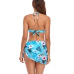 Maillot de bain chic pour femmes, ensemble de 3 pices, rembourr, imprim fleuri, style jeune, pour ...