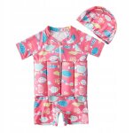 Maillot de bain dessin anim pour enfant, aide a la natation, taille 100, rose