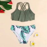 Maillot de bain deux pices flamant rose pour enfants, ensemble bikini, ravissant, nouvelle collection, ...