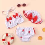 Maillot de bain deux pices imprim tournesol pastque ananas, pour filles de 3 mois a 3 ans, avec nud ...