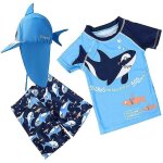 Maillot de bain deux pices pour bb garon, motif crabe, protection contre les eruptions cutanes et ...