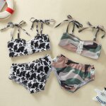 Maillot de bain deux pices imprim lopard, pour bb fille de 6 mois a 3 ans, style camouflage, bikini, ...