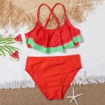 Maillot de bain deux pices imprim pastque, motif floral, crois, pour petite fille, mignon, pour bb ...