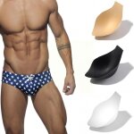 Maillot de bain en eponge pour hommes, 1 pice, sous - vtement, slip de protection avant, coussinet ...