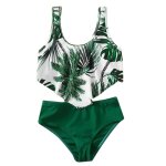 Maillot de bain d't imprim feuilles tropicales, barboteuse de plage, cadeau d'anniversaire pour bb ...