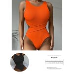 Maillot de bain pour femmes, monokini, fantastique, r�sistant a l'usure, col rond, respirant, pour l'�t� ...