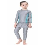 Maillot de bain fille - tianmai - 140cm - bleu - s�chage rapide - manches longues