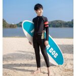 Maillot de bain pour garons et filles, enfants moyens et grands, ensemble trois pices, pantalon long, ...