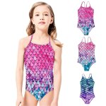 Maillot de bain a manches longues pour bébés filles, vêtements de plage une pièce, a volants lumineux, ... Maillot de bain a manches longues pour bébés filles, vêtements de plage une pièce, a volants lumineux, ...