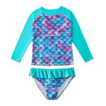 Maillot de bain natation fille 1 piece sirne plage maillot de bain hawaen maillot de bain fille 5 - ...